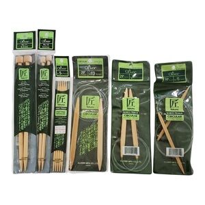 🟢 Clover Takumi Bamboo Knitting Needles Set Of 6